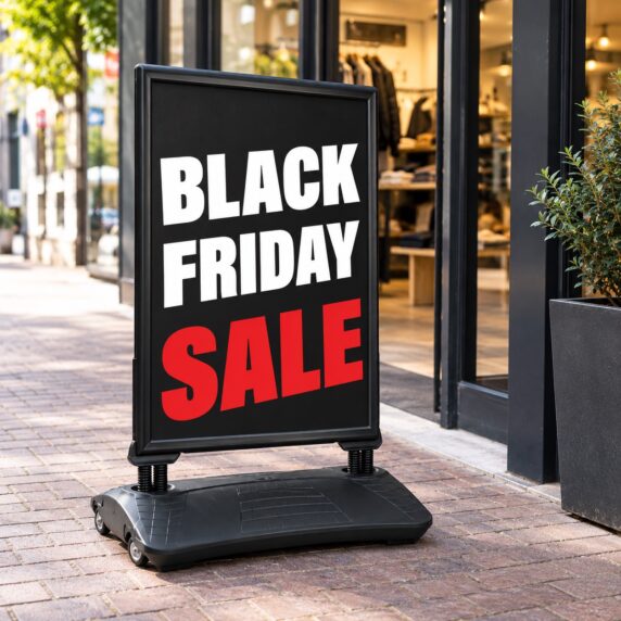 Black friday stoepbord poster