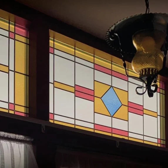 Glas in lood goudvis