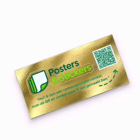 Gouden stickers met eigen ontwerp bestellen