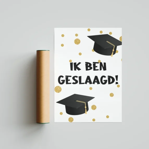 Ik ben geslaagd poster
