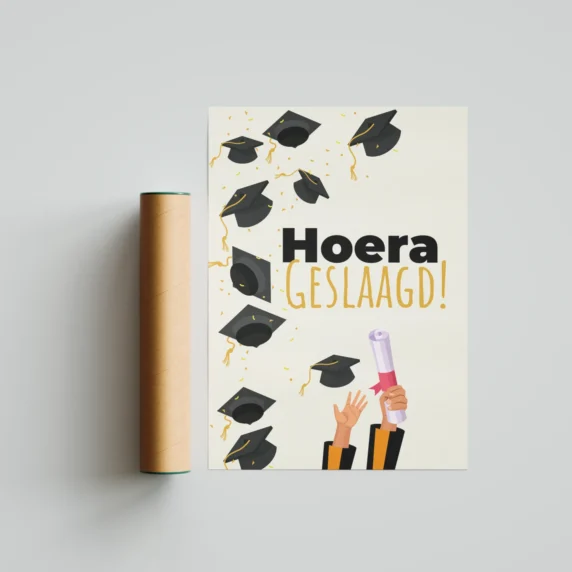 Hoera geslaagd poster