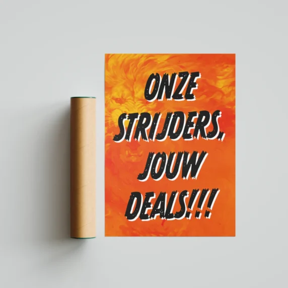 WK winkelposter onze strijders, jouw deals