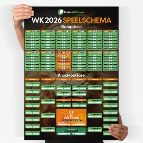 WK speelschema poster 2026