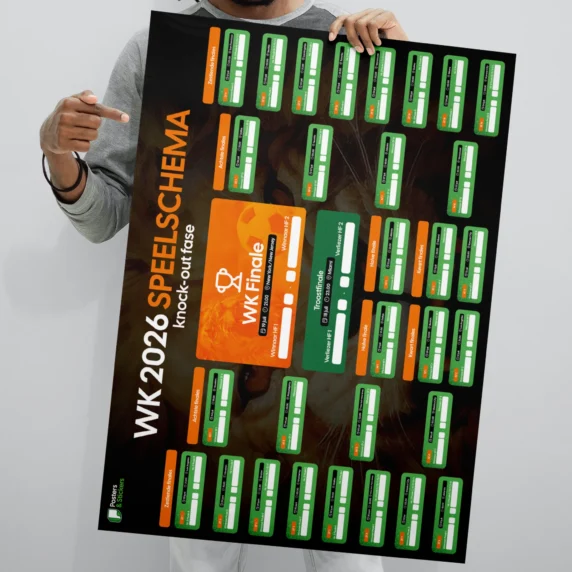 WK speelschema poster 2026