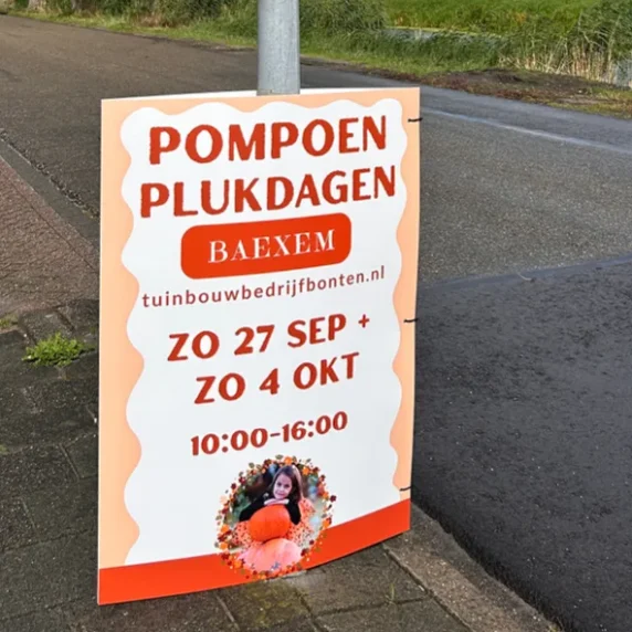 Sandwichbord PompoenPlukdagen